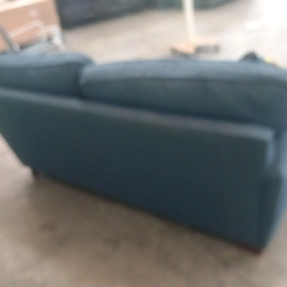 DESIGNER BLUE FABRIC 2 SEATER SOFA