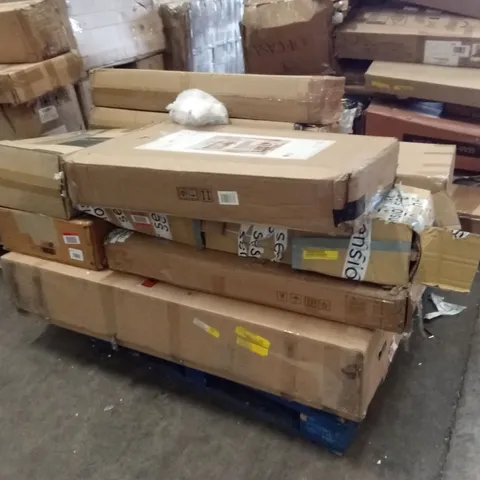 PALLET OF ASSORTED INCOMPLETE DESIGNER FURNITURE AND FURNITURE PARTS