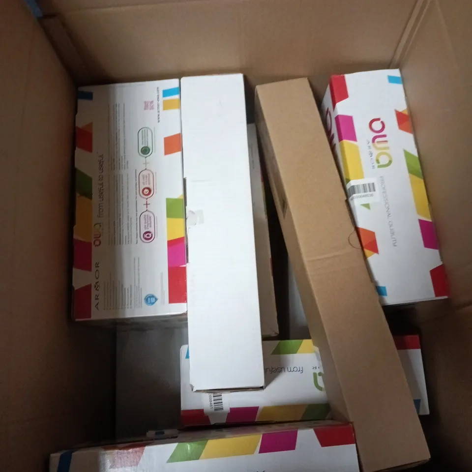 BOX OF APPROXIMATELY 12 ASSORTED PRINTER CARTRIDGES TO INCLUDE OWA ARMOR ETC