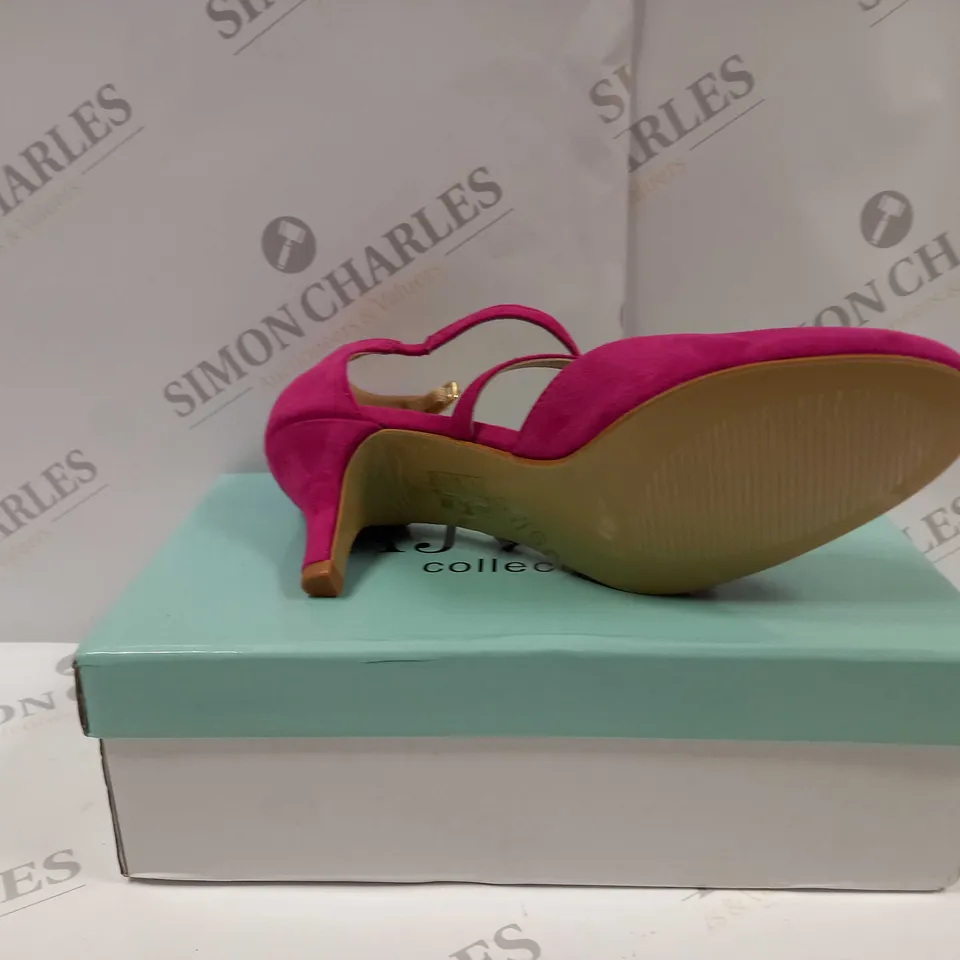 BOXED PAIR AJVANI COLLECTION AJ-55 FUCHSIA SUEDE SHOES UK SIZE 7