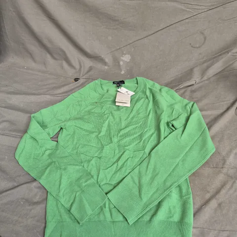 UK SIZE S NOBODY'S CHILD GREEN CREW NECK JUMPER - UK S