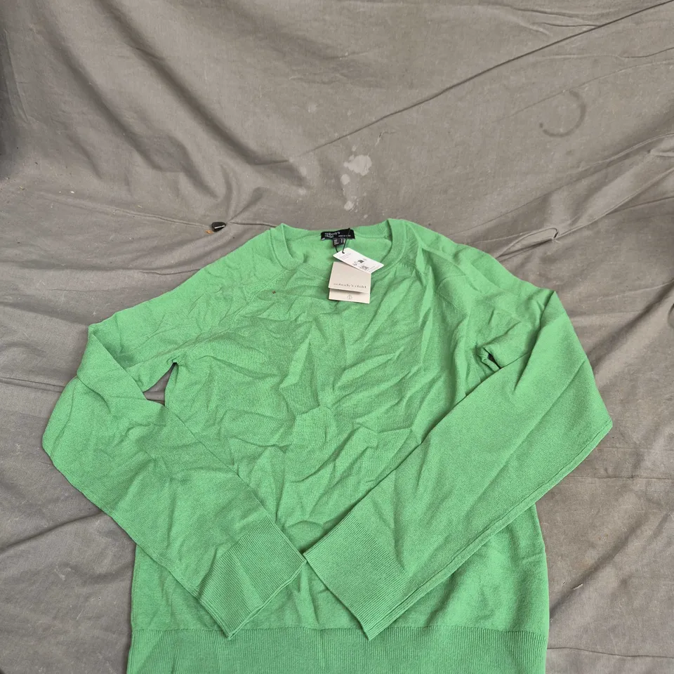 UK SIZE S NOBODY'S CHILD GREEN CREW NECK JUMPER - UK S