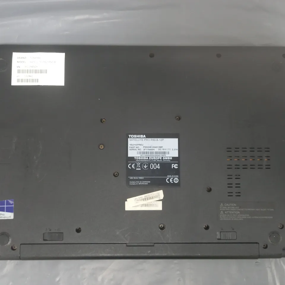 TOSHIBA SATELLITE PRO R50-B	15 INCH I3-4005U 1.70GHZ