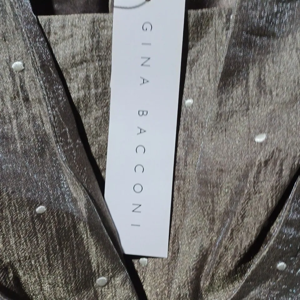 GINA BACCONI 3 PIECE SKIRT SUIT IN OLIVE GREEN - SIZE 14