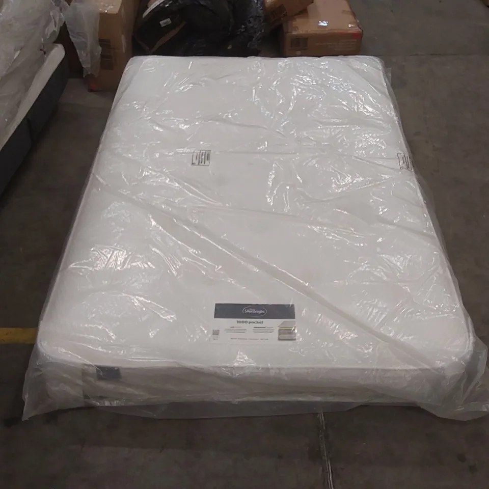 QUALITY BAGGED DOUBLE 135cm SILENTNIGHT MIA 1000 POCKET ORTHO FIRM MATTRESS RRP £599