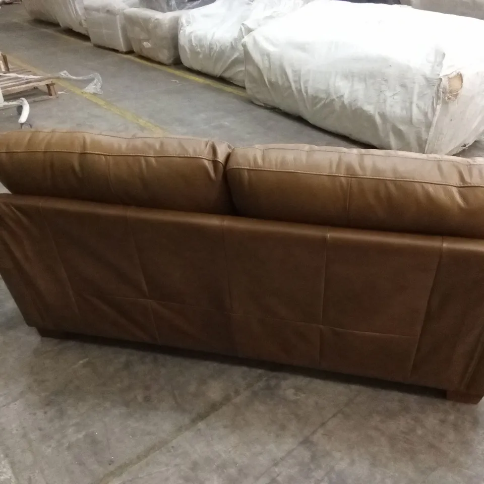 BAILEY 3 SEATER LEATHER SOFA - TAN RRP £879