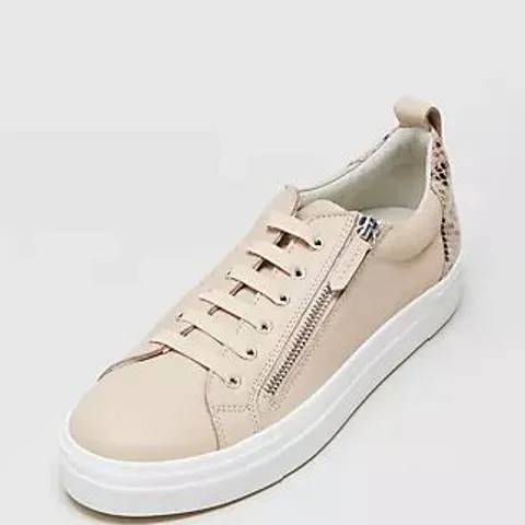 RUTH LANGSFORD TRAINER WITH ZIP DETAIL BLUE SIZE 6