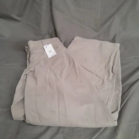 MNG WIDE LEG MID WAIST JEANS IN TAUPE SIZE 34W