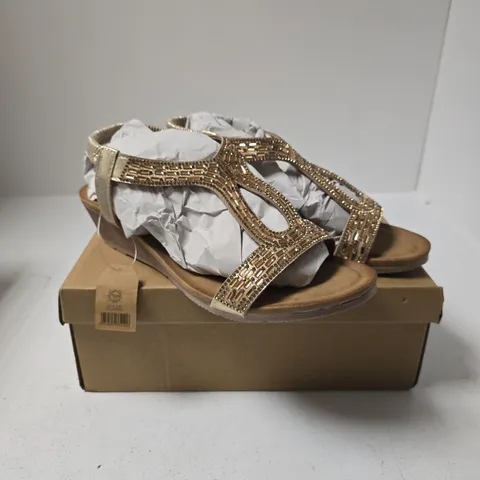JO & JOE CAPE VERDE ROSE GOLD SANDALS β UK 7