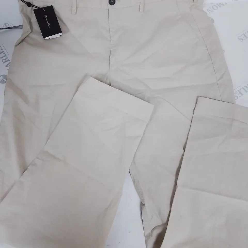 MASSIMO DUTIES CREAM TROUSERS - UK 34