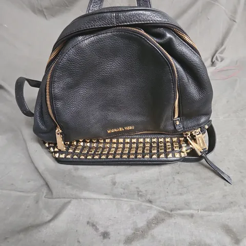 MICHAEL KORS STUDDED BACKPACK IN BLACK/GOLD ONE SIZE