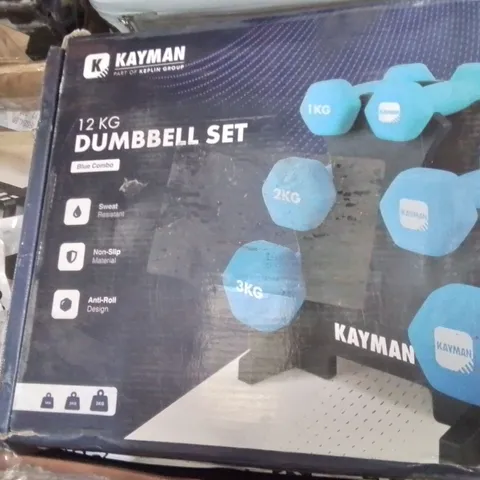 KAYMAN 12KG DUMBBELL SET