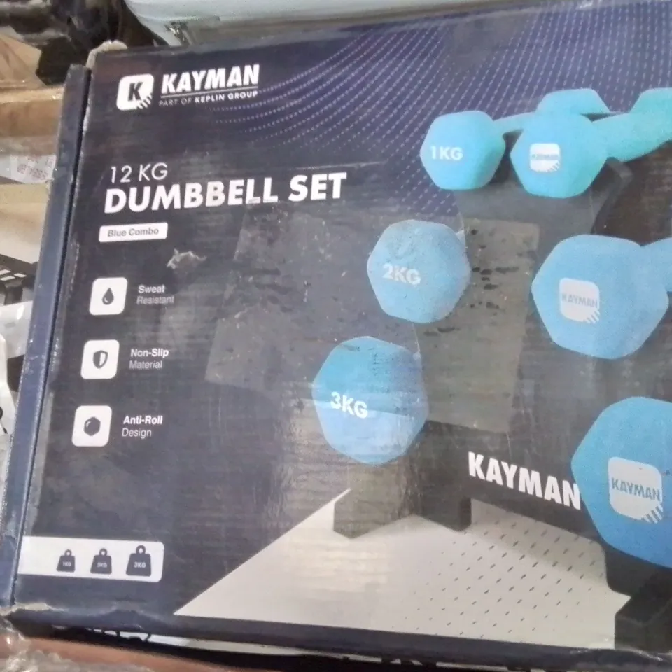 KAYMAN 12KG DUMBBELL SET