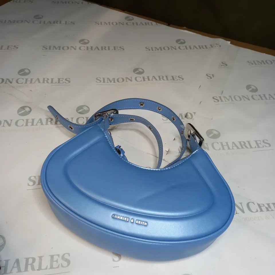 CHARLES AND KEITH BLUE HANDBAG 
