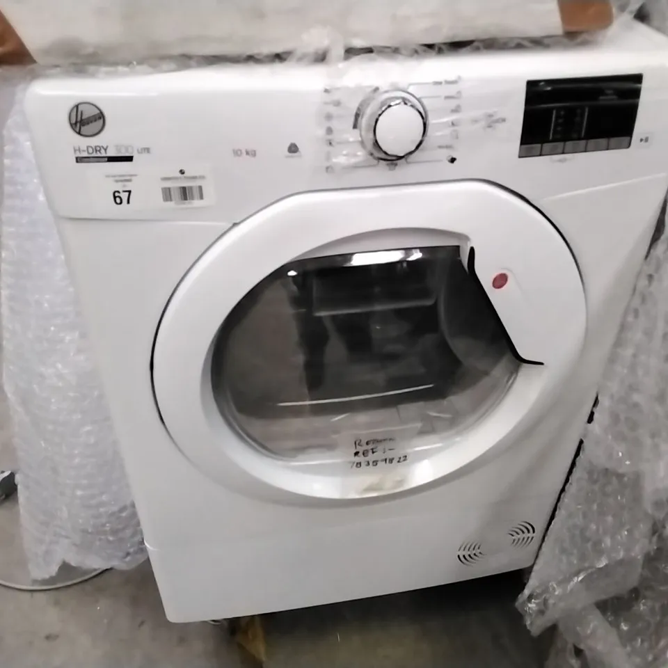 DESIGNER HOOVER HLE C10DE SMART FREESTANDING CONDENSER TUMBLE DRYER WHITE 