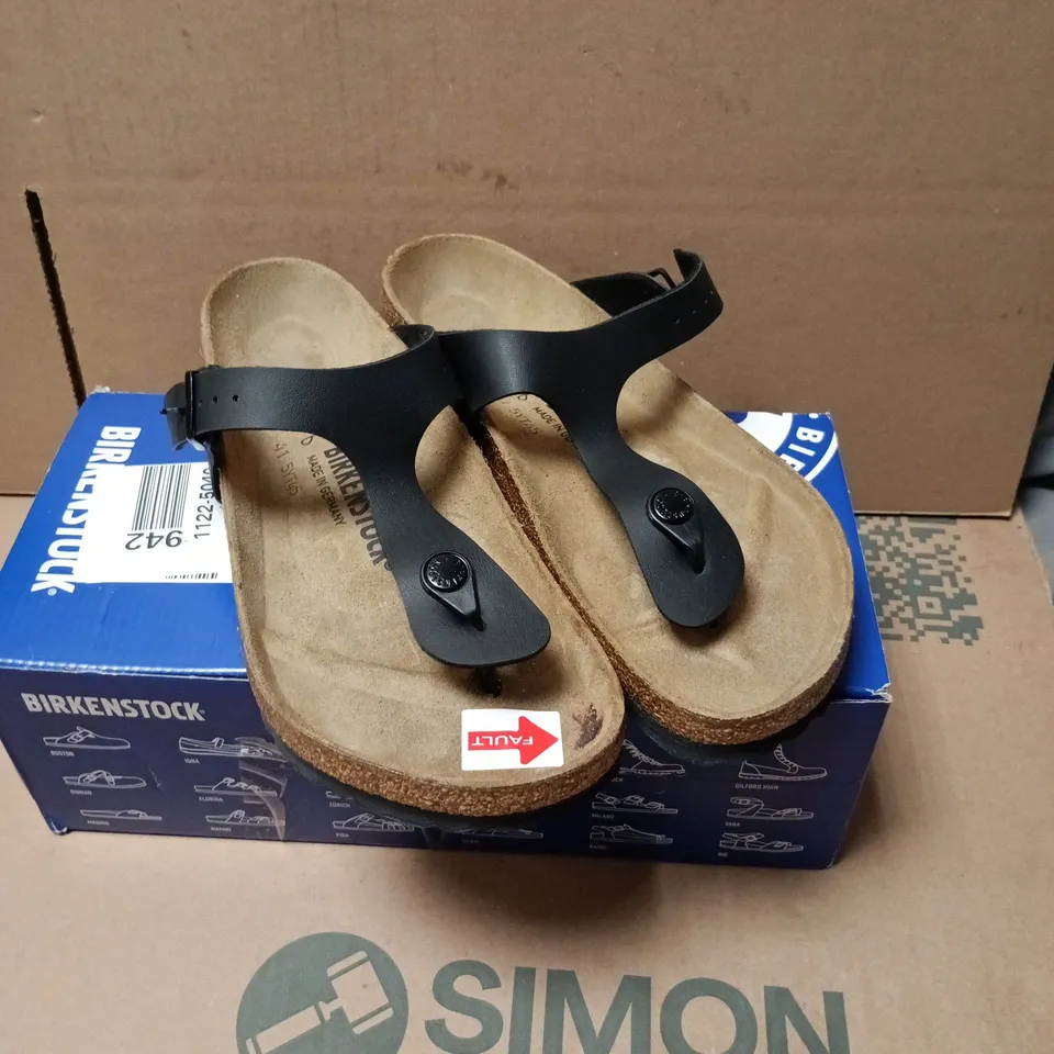 BIRKENSTOCK GIZEH BF BLACK SANDALS – BOXED - UK 5.5