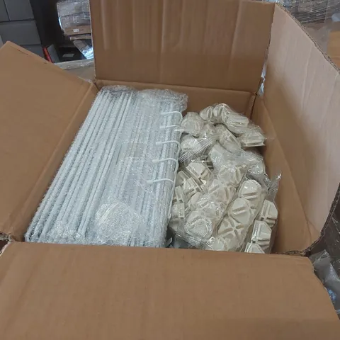 PALLET CONTAINING A LARGE QUANTITY OF STORAGE SHELVES ECT