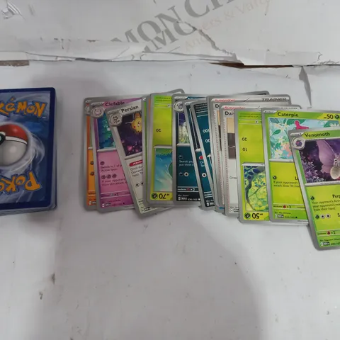 BOX OF APPROX 30 COLLECTABLE POKEMON TRADING CARDS