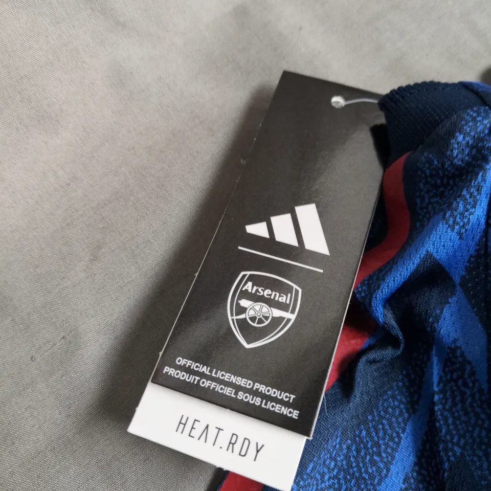 ARSENAL FC OFFICIAL LICENSED JERSEY – GYOKERES 14, ADIDAS HEAT.RDY, BLUE ZIGZAG XL