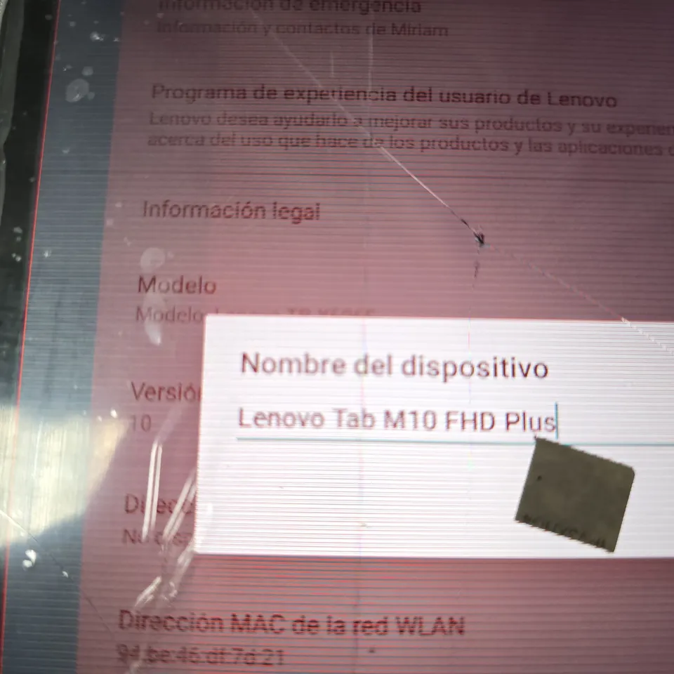 LENOVO TAB M10 FHD PLUS TB-X606F TABLET