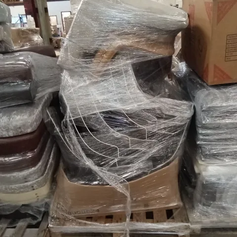 PALLET OF ASSORTED INCOMPLETE DESIGNER DINING CHAIR PARTS AND PIECES