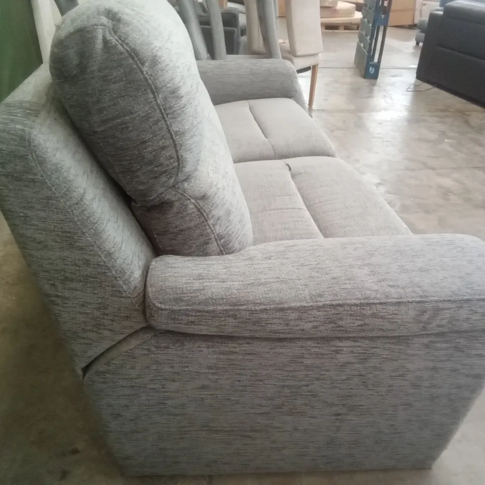 DESIGNER G PLAN MADE BURFORD 3 SEATER (2 CUSH) SOFA - BOUCLE GREY FABRIC 