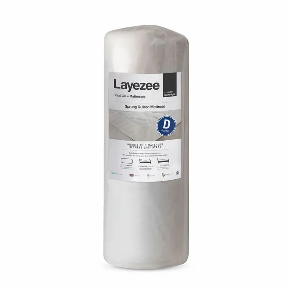 BAGGED SPRUNG LAYEZEE OPEN COIL MATTRESS DOUBLE 