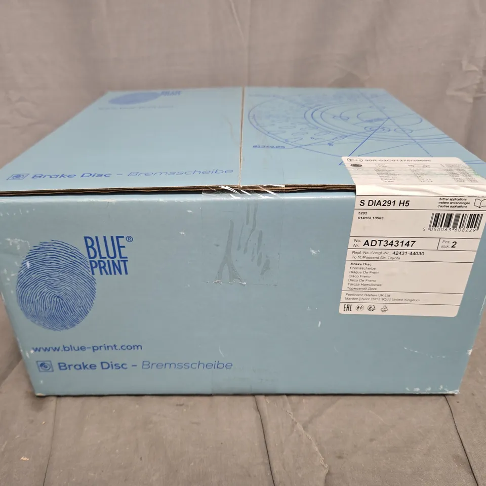BOXED BLUE PRINT PAIR OF ADT343147 TOYOTA BRAKE DISCS