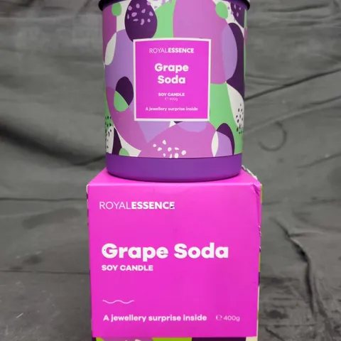 ROYAL ESSENCE GRAPE SODA SOY CANDLE – JEWELLERY SURPRISE INSIDE