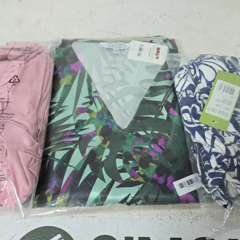 APPROX 20 ASSORTED ITEMS OF CLOTHING IN VARIOUS SIZES TO INCLUDE TOPS, JUMPERS, DRESSES, ETC
