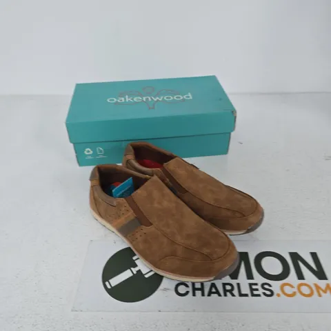 OAKENWOOD LENNIE A8906 MEN'S SLIP-ON SHOES β TAN, UK 7 (EU41)