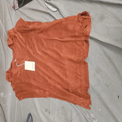 JIGSAW WOMEN'S RUST KNIT TOP – SIZE LARGE