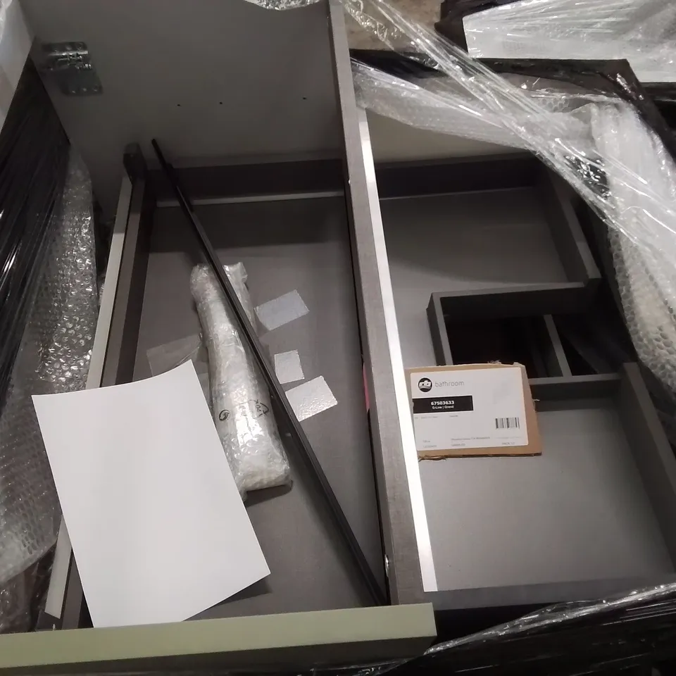 PALLET OF ASSORTED BATHROOM CABINETS TO INCLUDE GRAPHITE BASIN UNIT