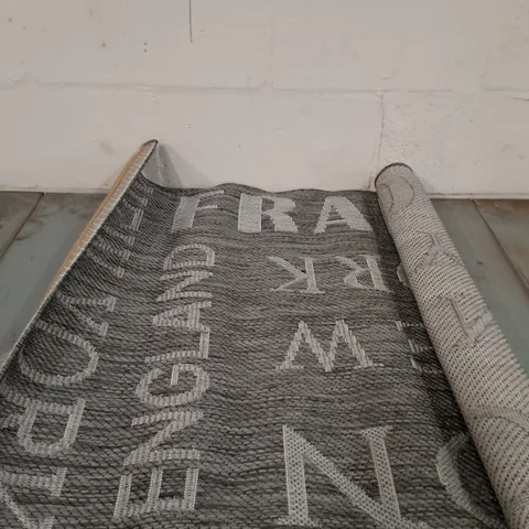 BRAND NEW GREY COUNTRY RUG SIZE 80CM X 150CM