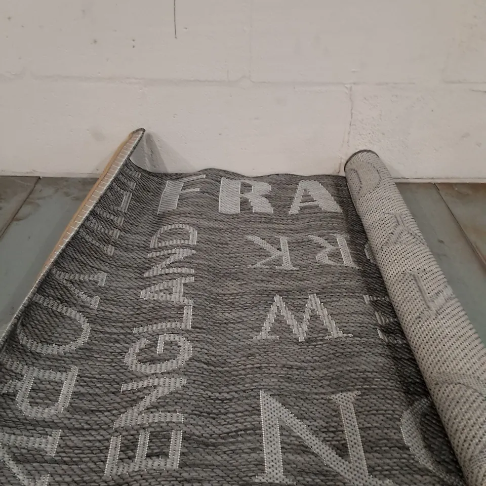 BRAND NEW GREY COUNTRY RUG SIZE 80CM X 150CM 