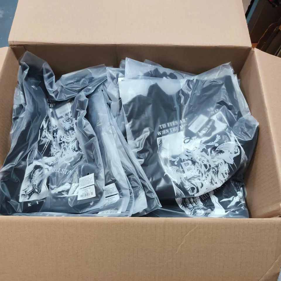 LOT OF APPROXIMATELY 50 BRAND NEW KILLSTAR MINI BLIND MIND TOPS IN BLACK - VARIOUS SIZES