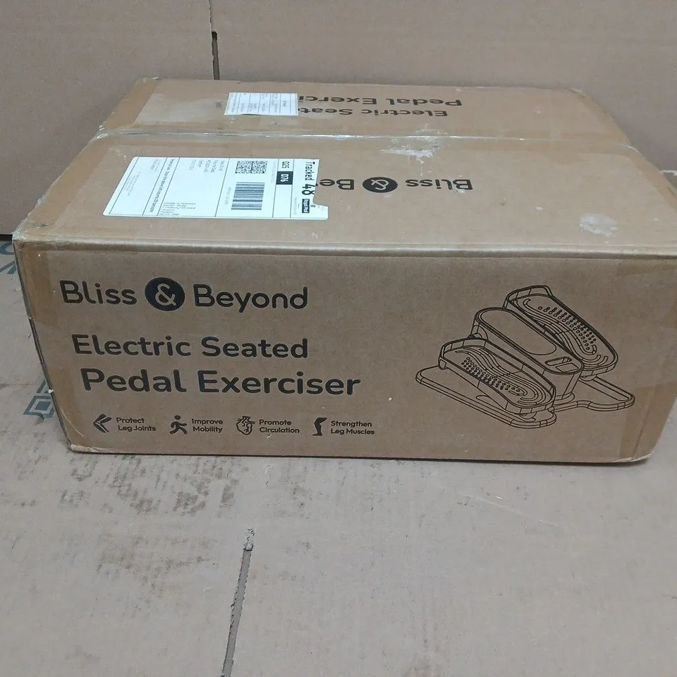 BOXED BLISS & BEYOND ELECTRIC SEATED PEDAL EXERCISER - BLACK 