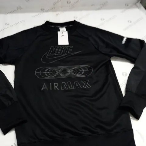 NIKE AIR MAX BLACK CREW JUMPER - XS