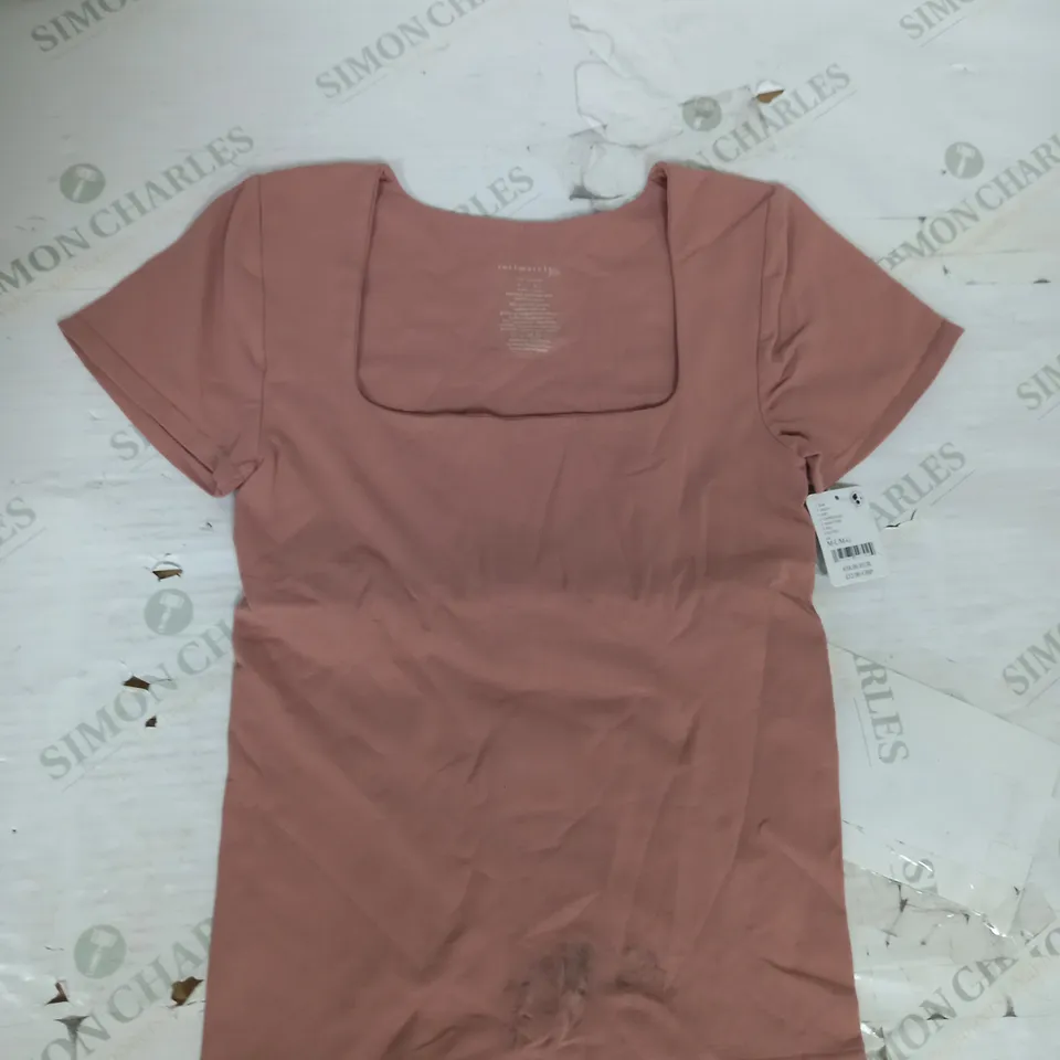 FREE PEOPLE INTIMATELY SQUARE NECK DOUBLE LAYER TOP IN COPPER ROSE SIZE M/L