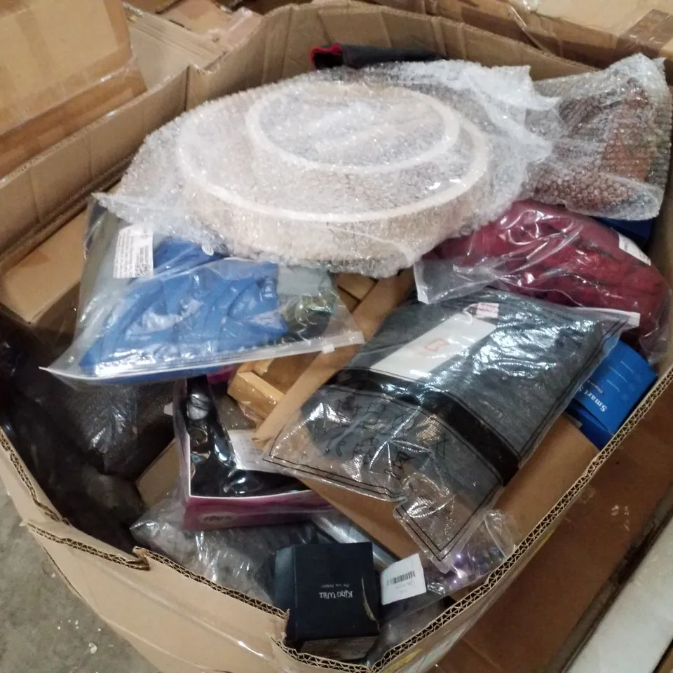 BOX CONTAINING ASSORTED PRODUCTS INCLUDING HUMAN HAIR WIG, SMART SWITCH, SCREEN ENDOSCOPE, GLASSES, WEARABLE ELECTRIC BREAST PUMP