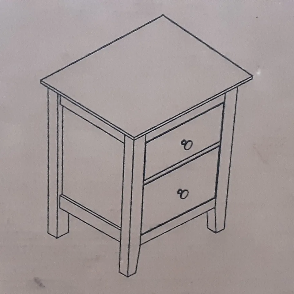 BOXED  LYNTON BEDSIDE TABLE IN BLACK