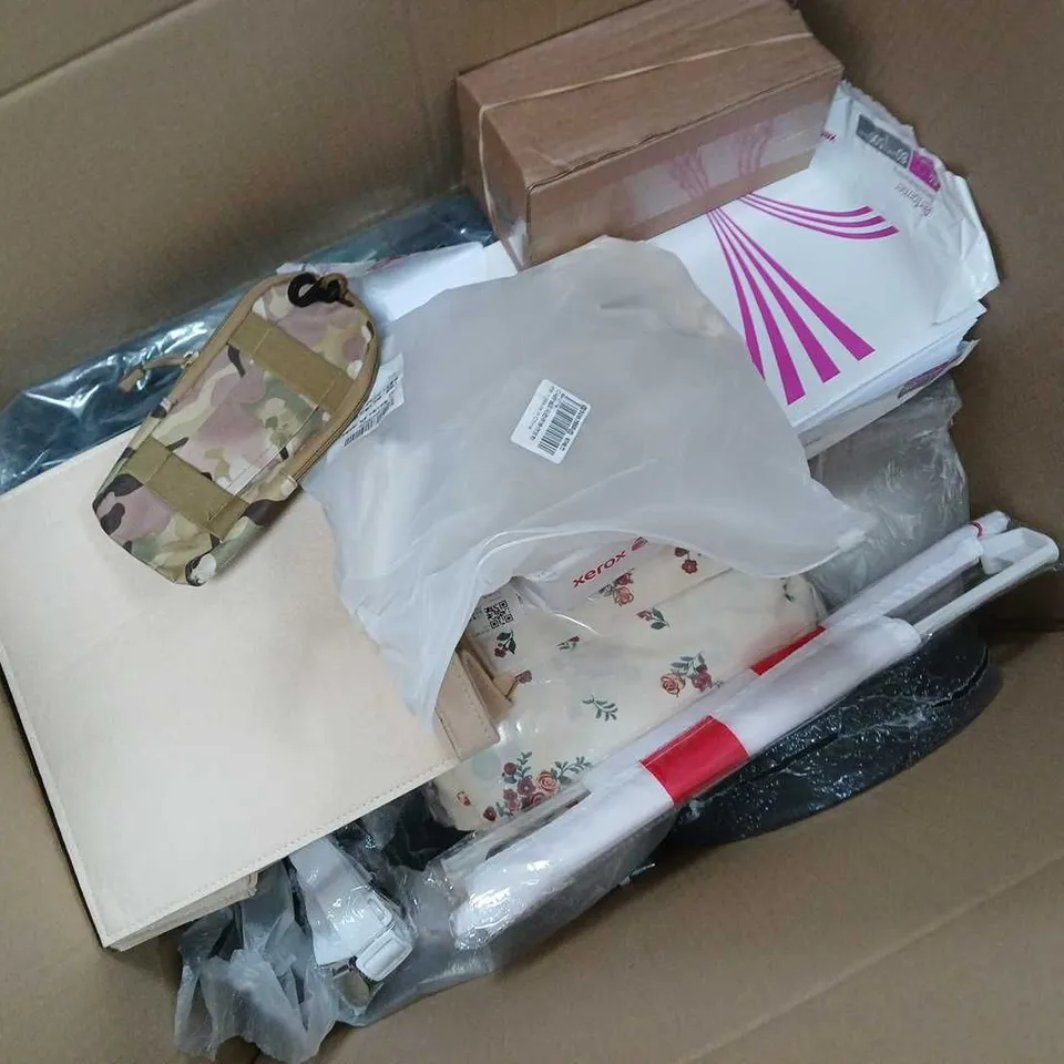 APPROXIMATELY 18 ASSORTED HOUSEHOLD ITEMS TO INCLUDE XEROX A4 PAPER, ROGUE WEIGH BAR, WALLPAPER, ETC