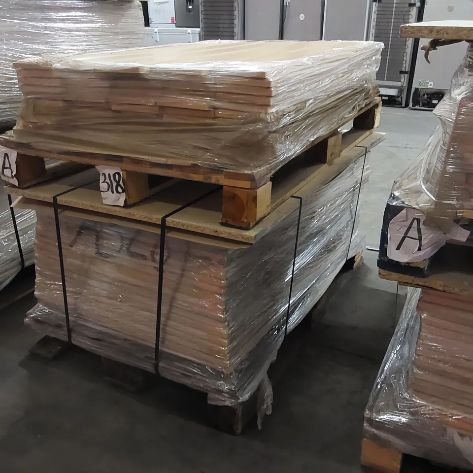 PALLET OF BRAND NEW KINNAIRD BEECH KITCHENS/BEDROOM REPLACEMENT CABINET DOOR/DRAWER/END PANELS IN ASSORTED SIZES TO INCLUDE;