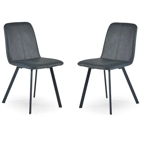 BOXED SET OF 2 JULIAN BOWEN GOYA DINING CHAIRS - ANTIQUE BLACK (1 BOX)