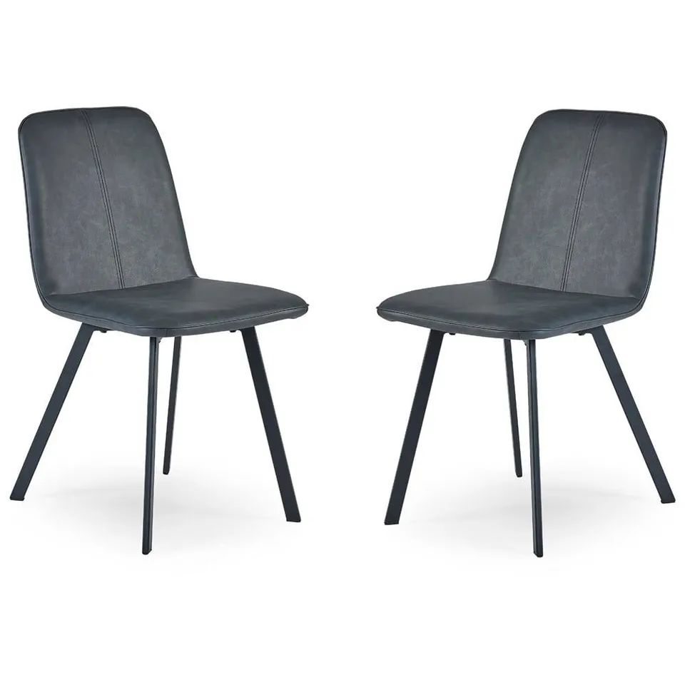BOXED SET OF 2 JULIAN BOWEN GOYA DINING CHAIRS - ANTIQUE BLACK (1 BOX)