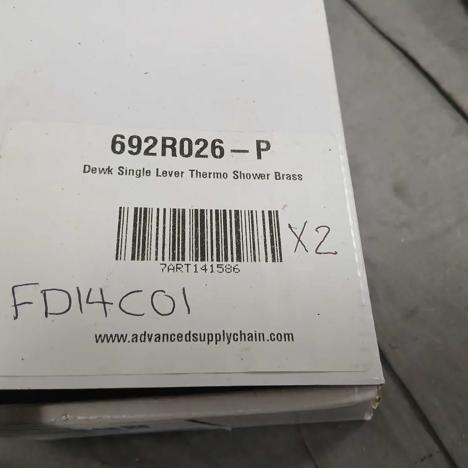 DEWK THERMOSTATIC SHOWER VALVE – SINGLE LEVER – BRASS (692R026-P)