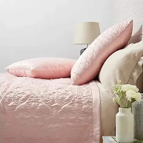 COZEE HOME SATIN SET OF 2 OVERSIZED SQUARE FILLED CUSHIONS