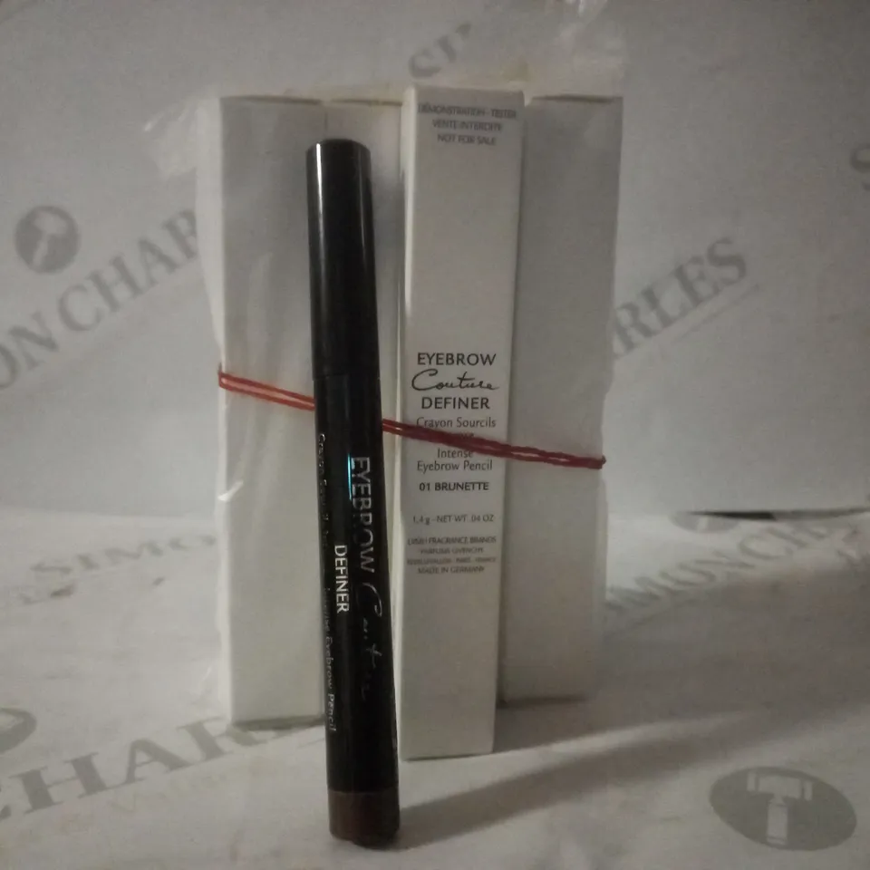 BOX OF APPROX 10 GIVENCHY COUTURE DEFINER EYEBROW PENCIL TESTERS #01 BRUNETTE 