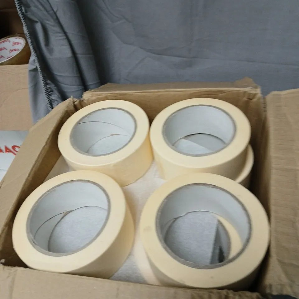APPROXIMATELY 24 ROLLS OF BEIGE MASKING TAPE