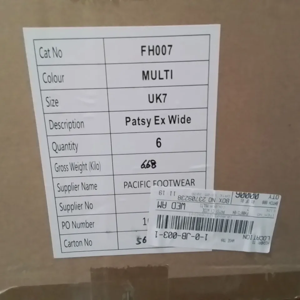 BOXED BRAND NEW APPROXIMATELY 6 SIMPLY BE PATSY WIDE WOMEN'S SHOES MULTI COLOUR SIZE UK7